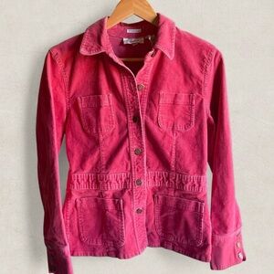 Jones Sport Raspberry Corduroy Utility Jacket | Stretch | Size Medium